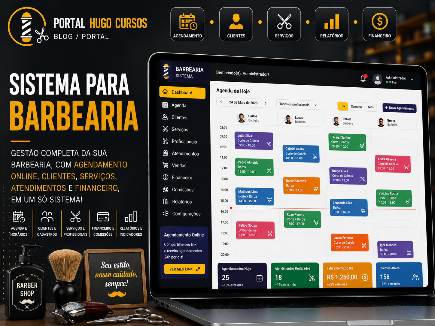 Sistema para Barbearias e Salões